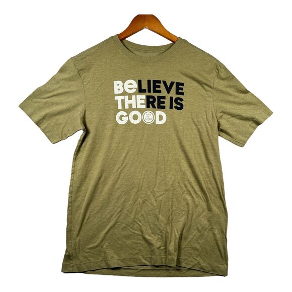 Men's Life Is Good "Believe There Is Good" Green Hiking Be The Good T-shirt Sz S - Picture 1 of 4